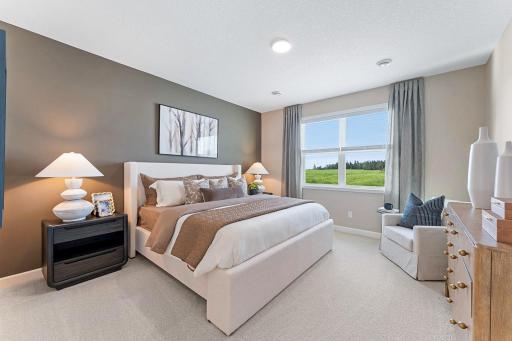 A tranquil haven, the private ownerâs suite boasts the largest bedroom in the home to provide restful nights and relaxation, an en-suite bathroom and oversized walk-in closet fit for any fashion enthusiast.