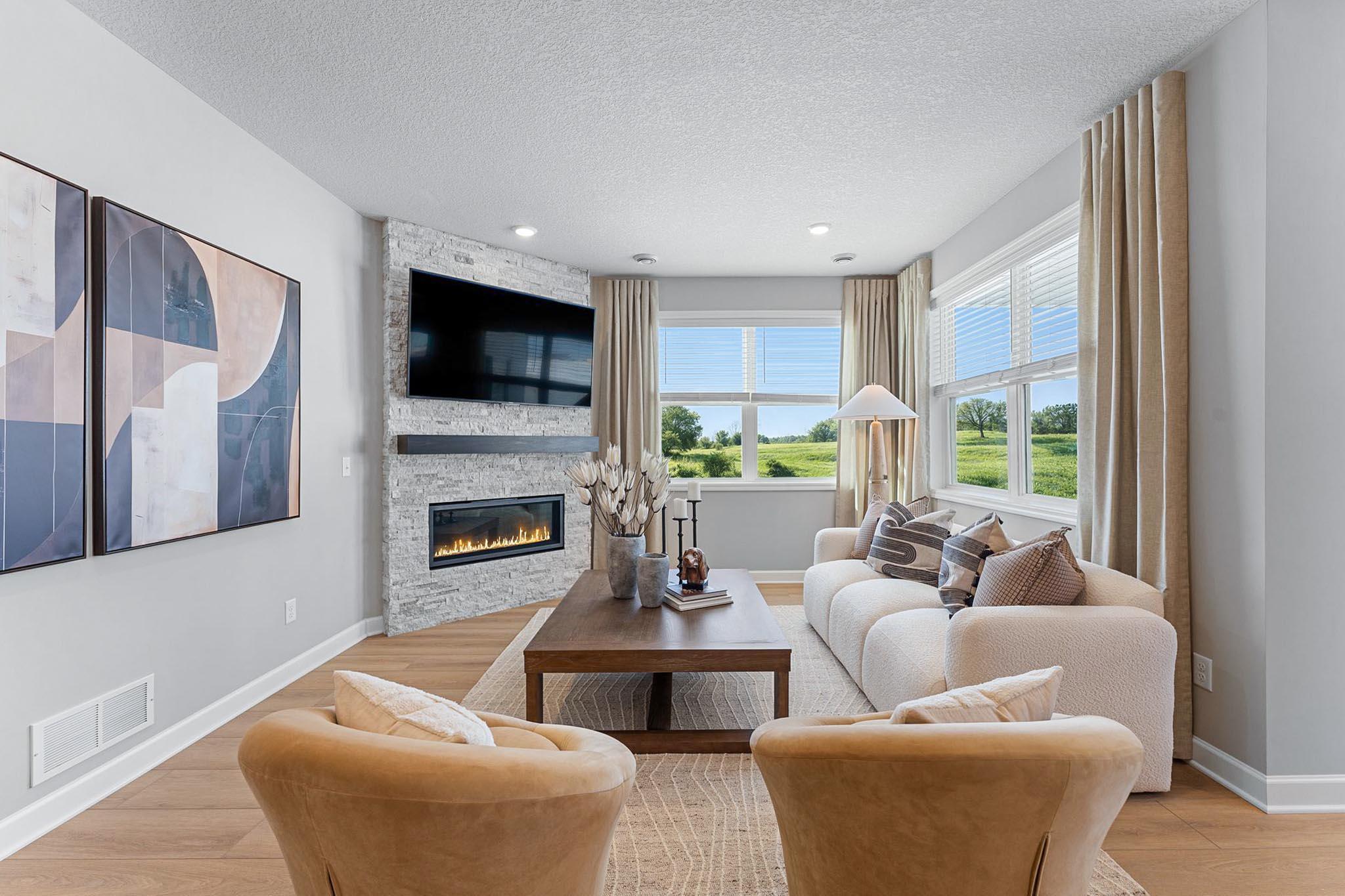 (All photos are of the actual model home.)