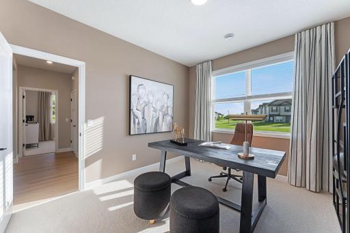 (All photos are of the actual model home.)