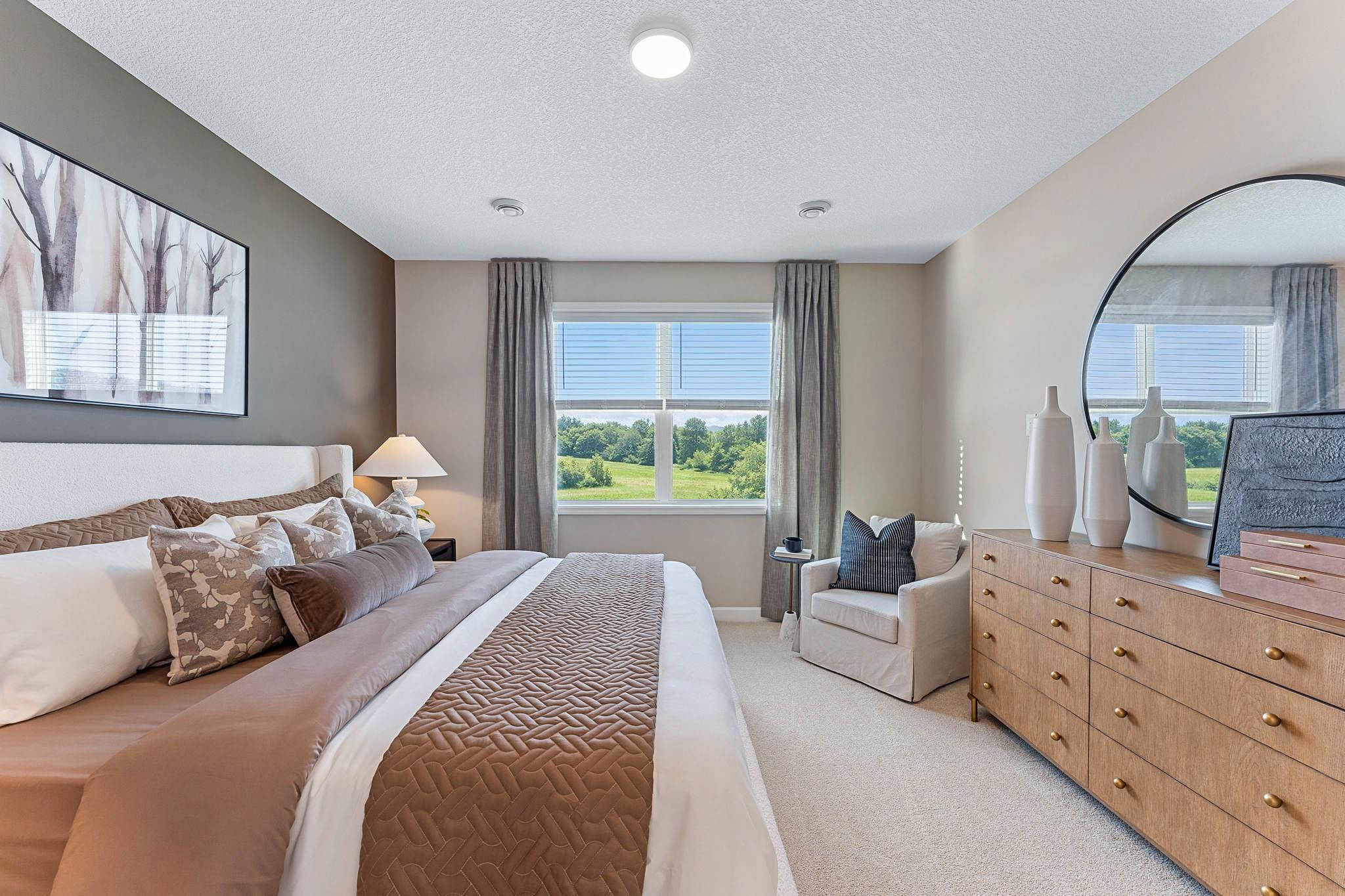 (All photos are of the actual model home.)