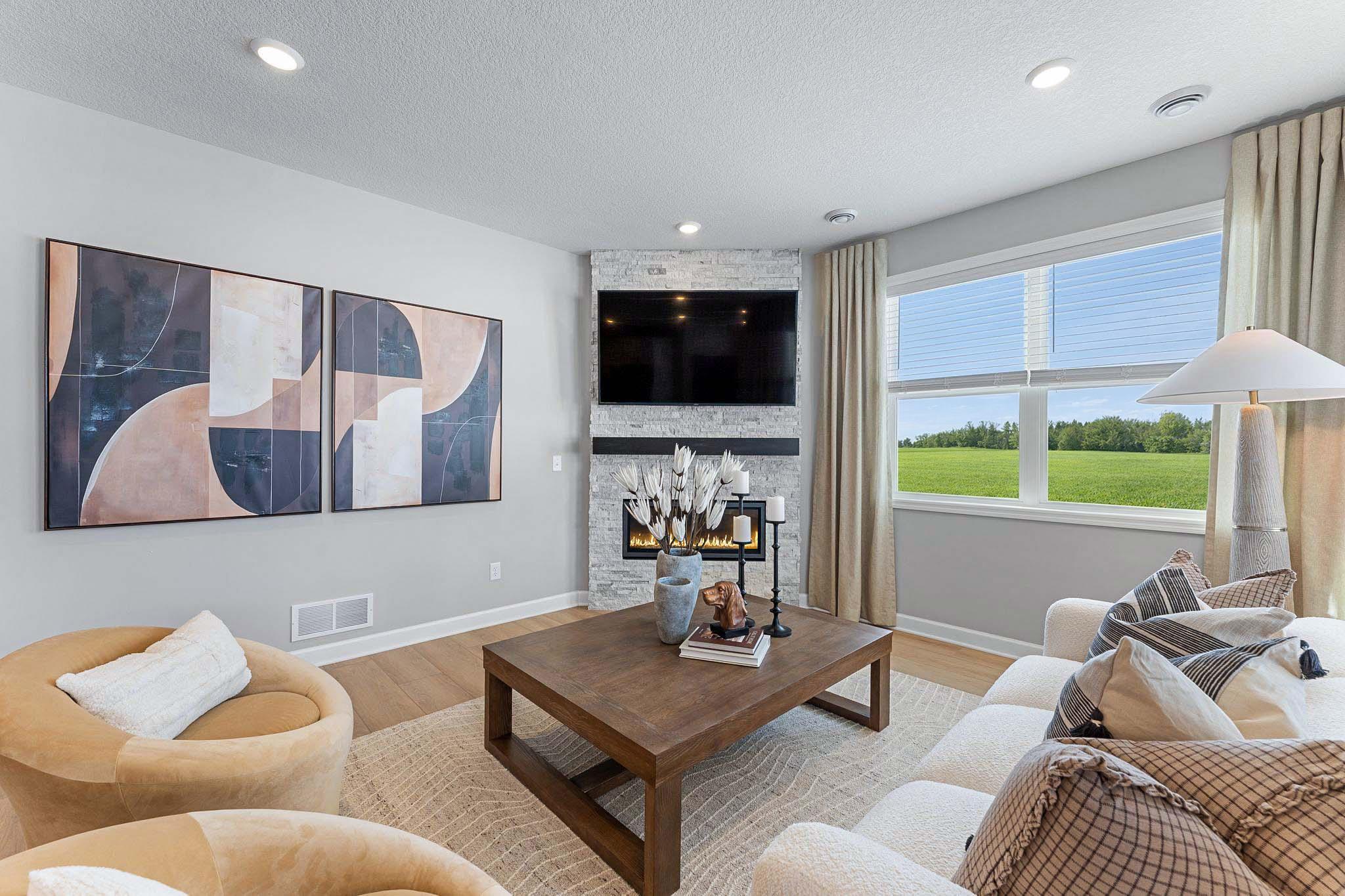 (All photos are of the actual model home.)