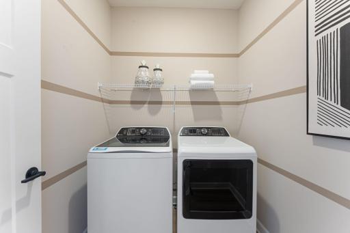 (All photos are of the actual model home.)