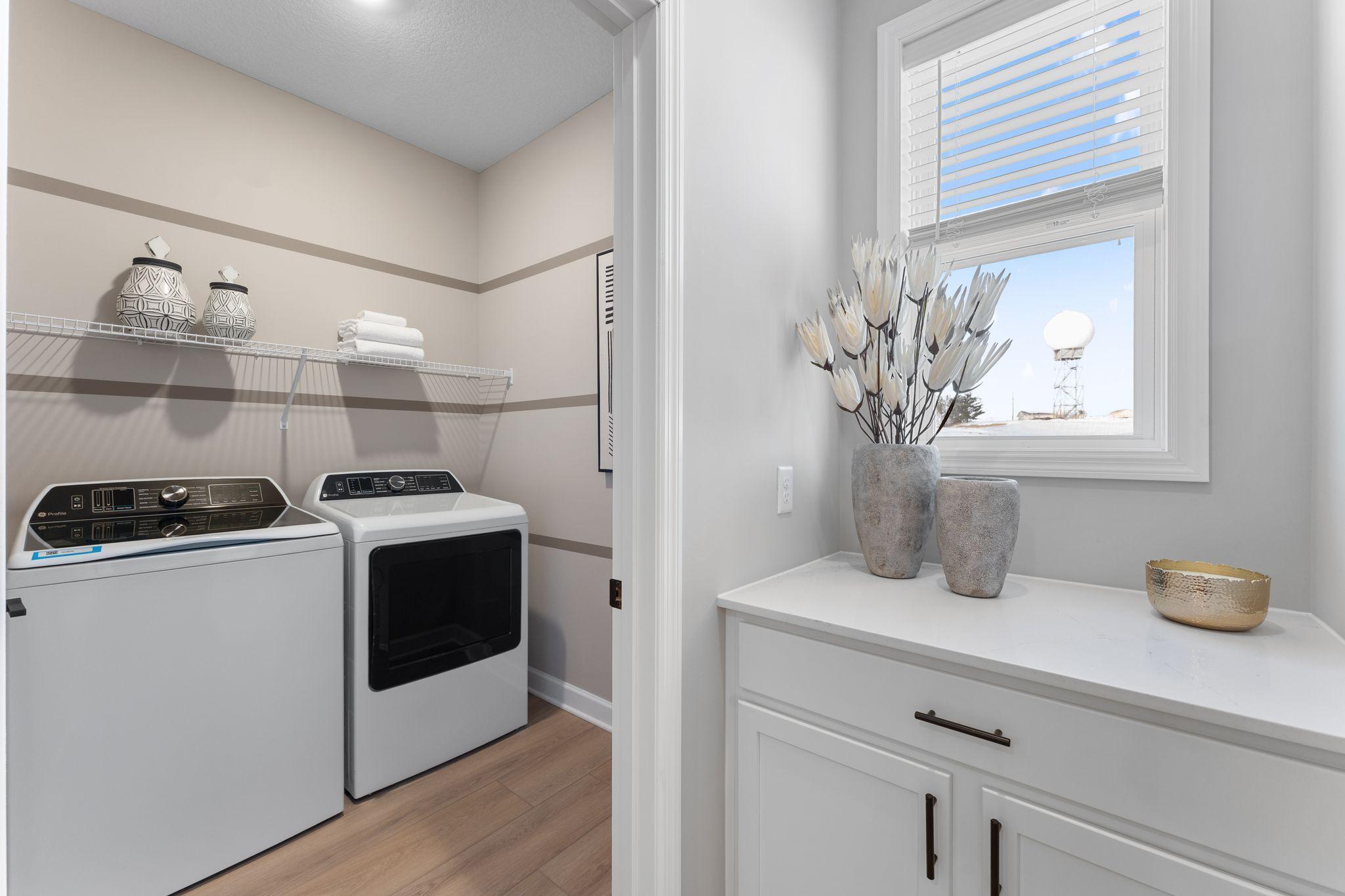 (All photos are of the actual model home.)