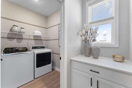 (All photos are of the actual model home.)