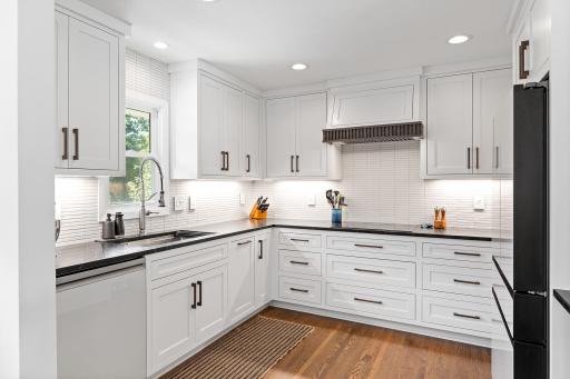 Remodeled Kitchen with Custom Cabinetry and Soapstone Countertops