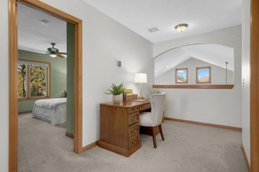 Spacious upper level landing makes a perfect homework spot