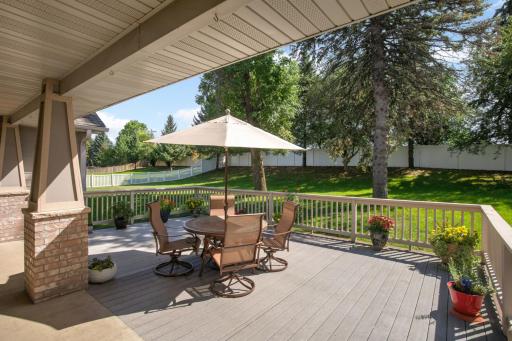 Lovely deck off the back porch