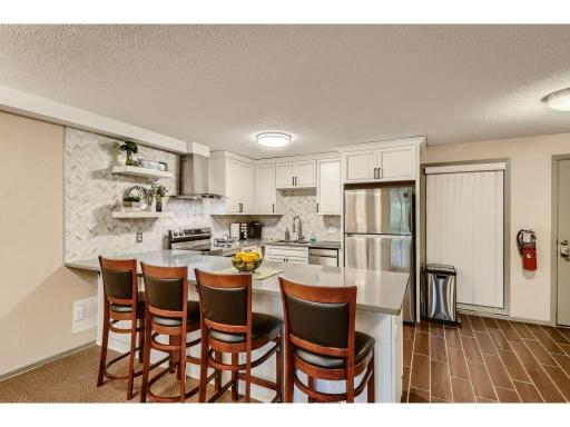 The party room is located on the first floor and was recently renovated. It is available for residents use with a security deposit. You can host the holidays here!