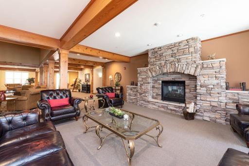 Cozy fireplace
