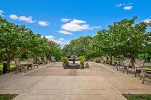 One of the many patios