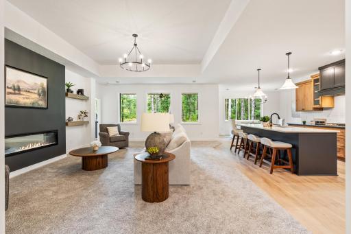 Open floor plan with lots of natural lighting