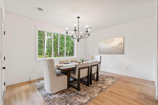 Dining room with lots of natural lighting