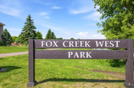 Fox Creek Park located right across the street