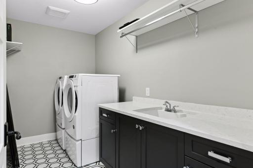 In-unit washer and dryer with ample space in the laundry room