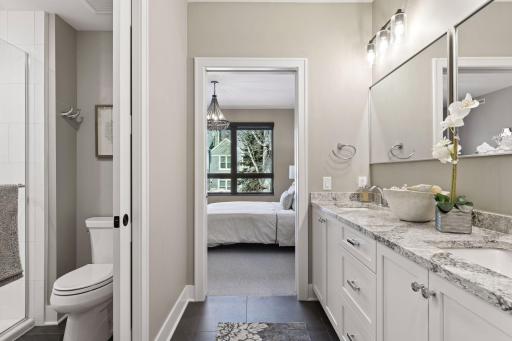 Discover the primary bathroom, a blend of elegance and functionality