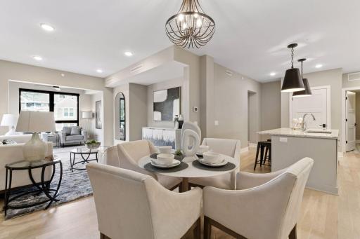 Step into this dining room right off of the kitchen