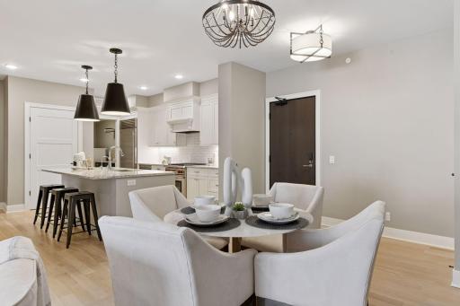 Step into this dining room right off of the kitchen