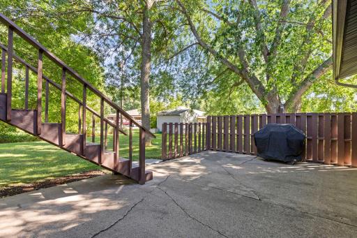 Entertain family and friends on this 16x24 cement patio
