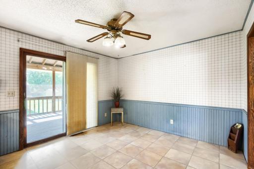 Dining room area with exit to outdoor porch