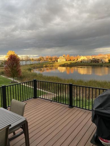 Picturesque fall view off deck. Tranquil and peaceful backdrop to enjoy.