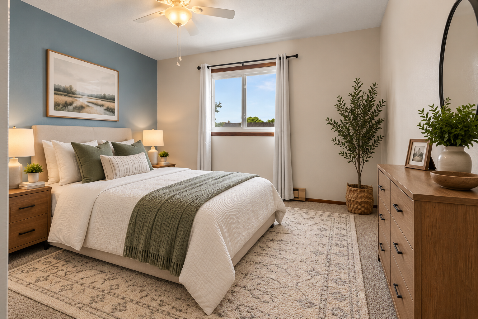 Bedroom Virtually staged
