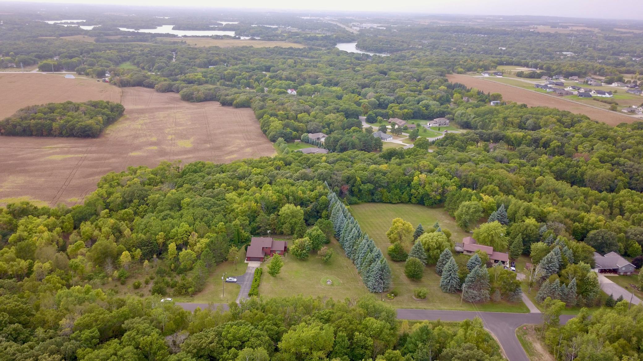 A quiet and peaceful setting surrounded by trees.