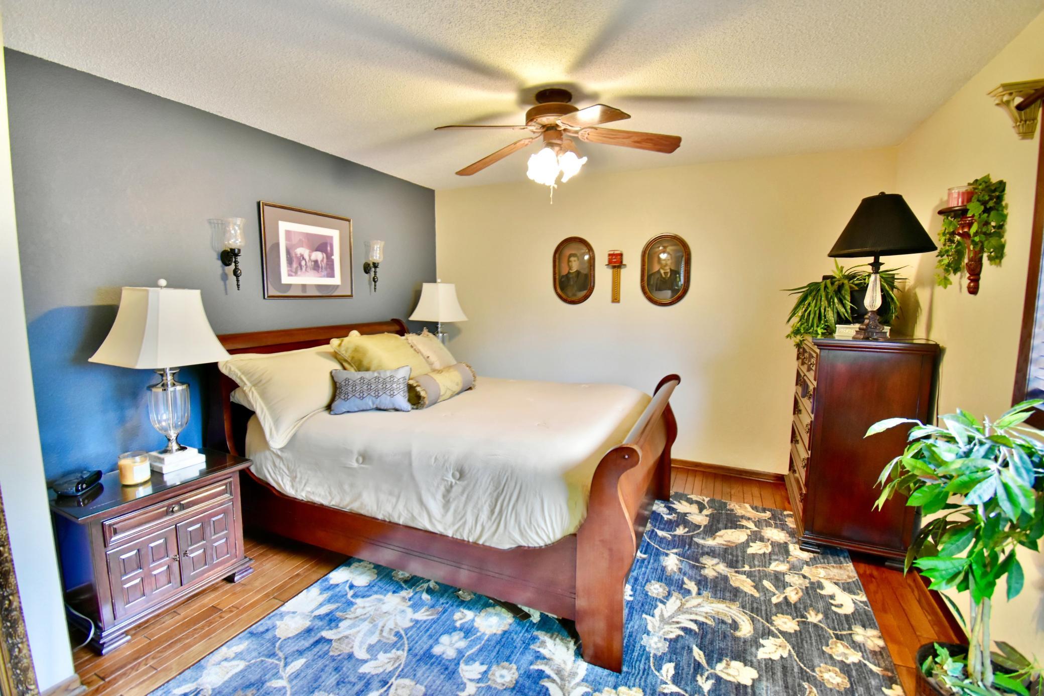 Very spacious primary bedroom.