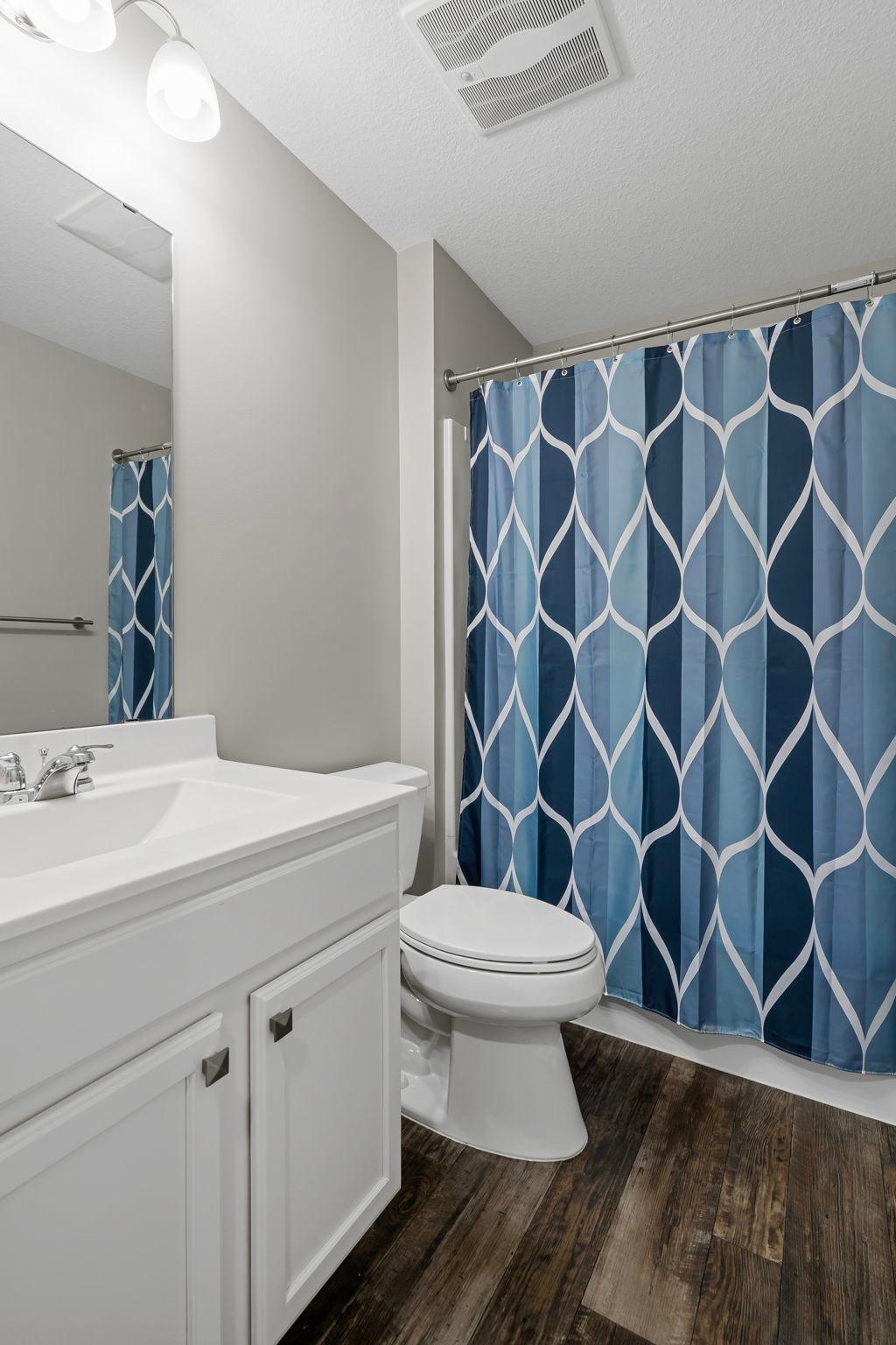Full bathroom upstairs (tub & shower)
