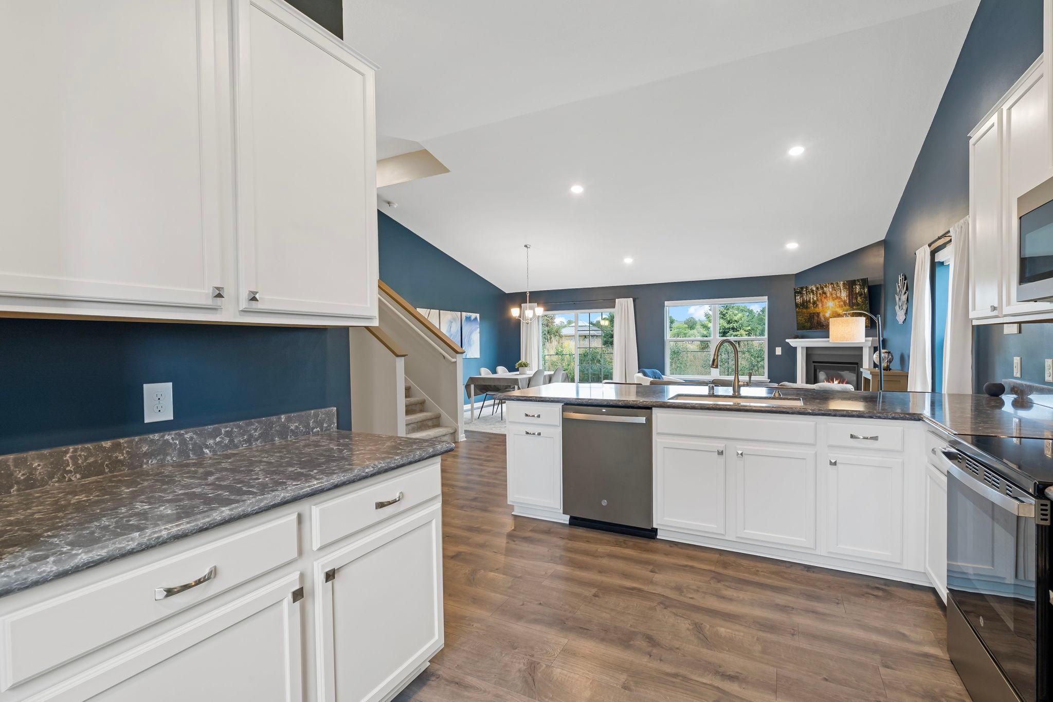 More counter space & cabinets