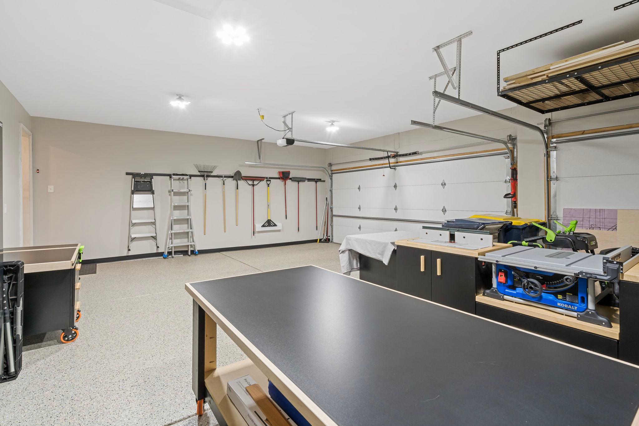 New insulated garage door and finished, insulated walls
