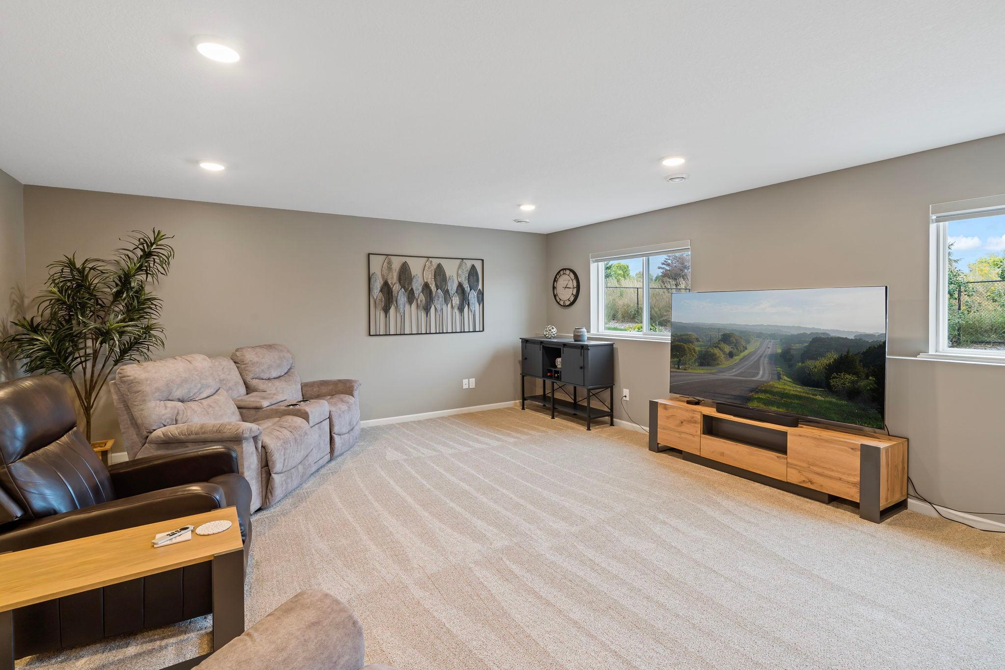 This basement! New carpet throughout the home!