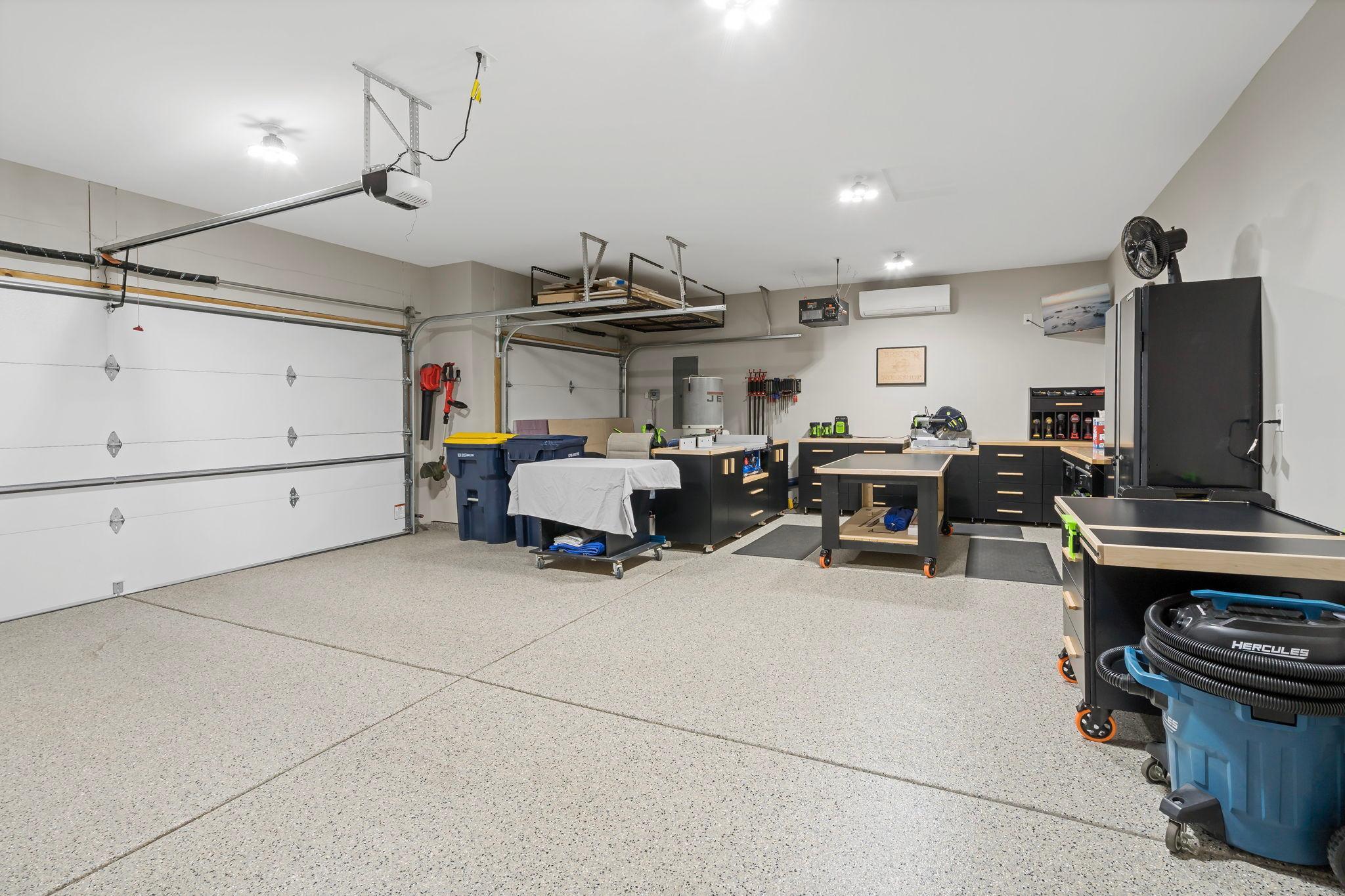 Epoxy floors & ceiling storage rack