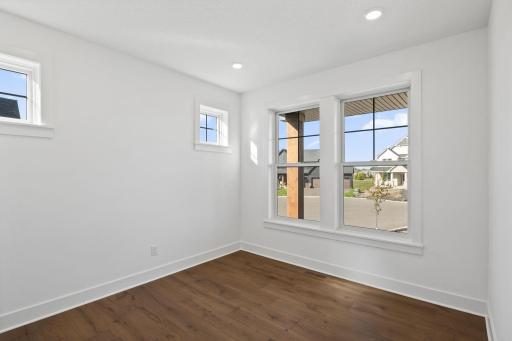 Tucked to the side of the foyer, this study provides a quiet area for those work-from-home days and projects that require intense concentration.
