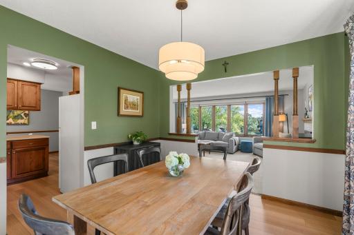 Easy access to the kitchen from the dining rooom, too!