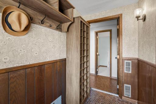 A mud room accessible from the garage and the second front entry door, yahoo!