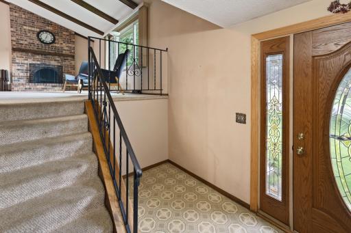 Large entry way with room for cabinets or storage