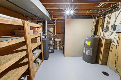 Lots of storage with 1/2 bath