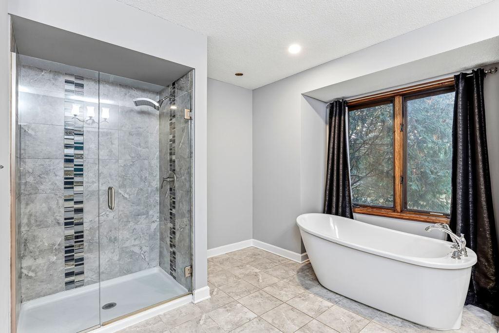 Primary shower and soaking tub