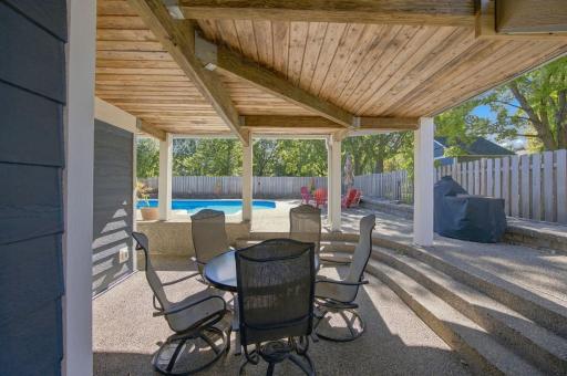 47- Nice spot out of the sun to enjoy a meal poolside, or play games.