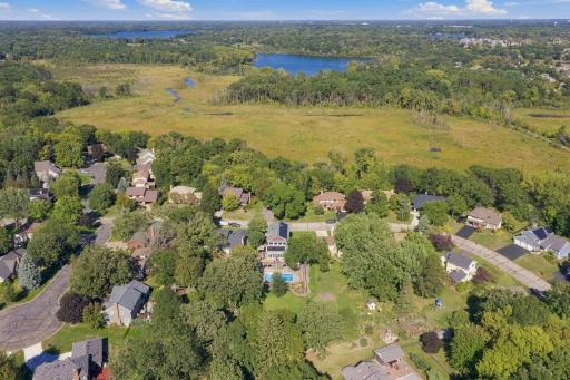 This shows that the neighborhood all have beautiful lots and some extend to the open spaces leading to sucker lake.