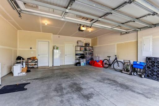 Spacious two-car garage with plenty of room for parking and extra storage.