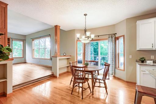 You'll find the dining area spacious and adjacent to the patio overlooking the back yard.