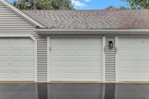 A dedicated private garage provides convenient covered parking and extra storage.