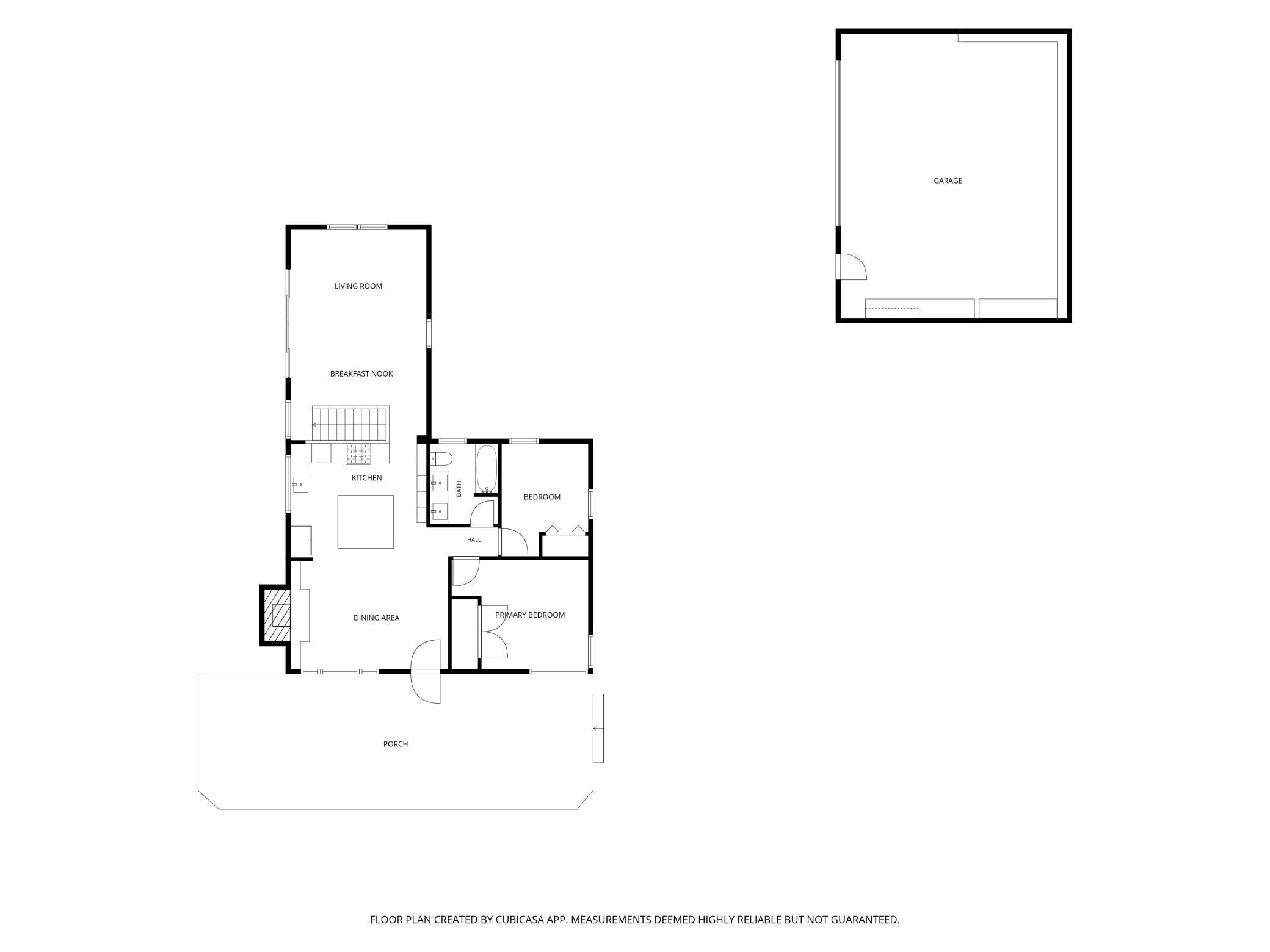 Main Level and Garage Floor Plan