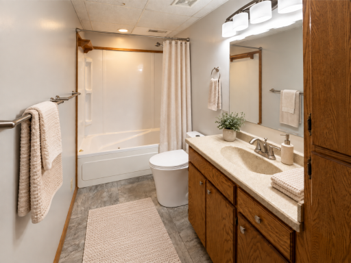 Lower level full bath *virtually staged