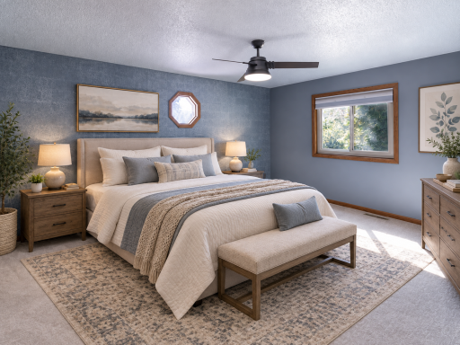 Spacious primary bedroom*virtually staged