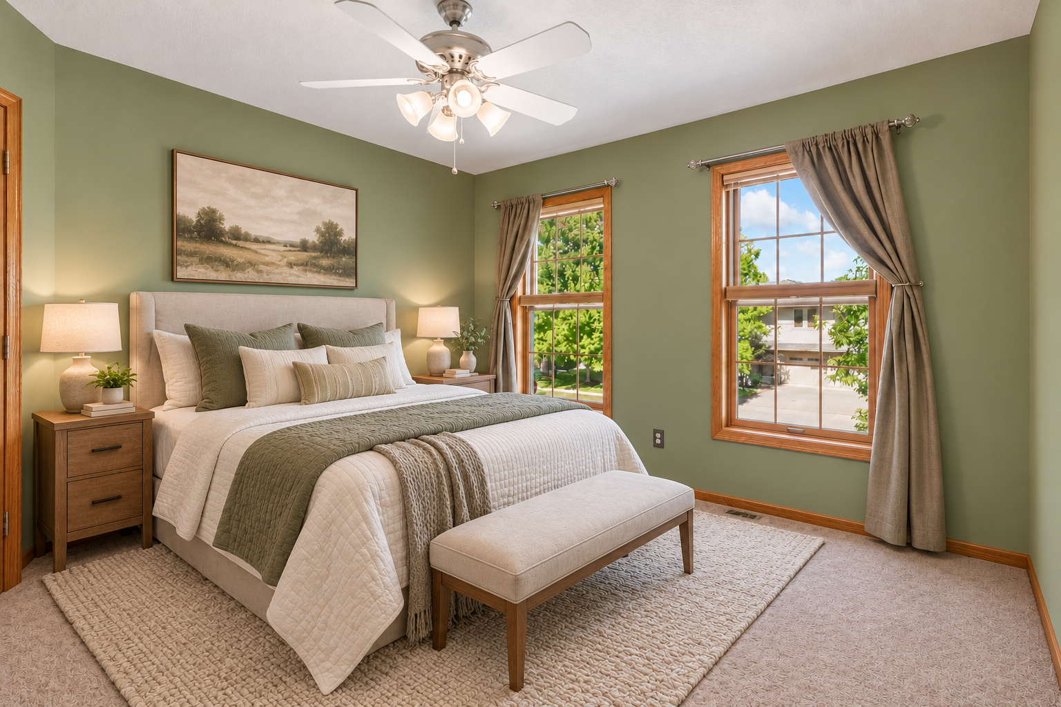 Second bedroom on upper level. Virtually Staged