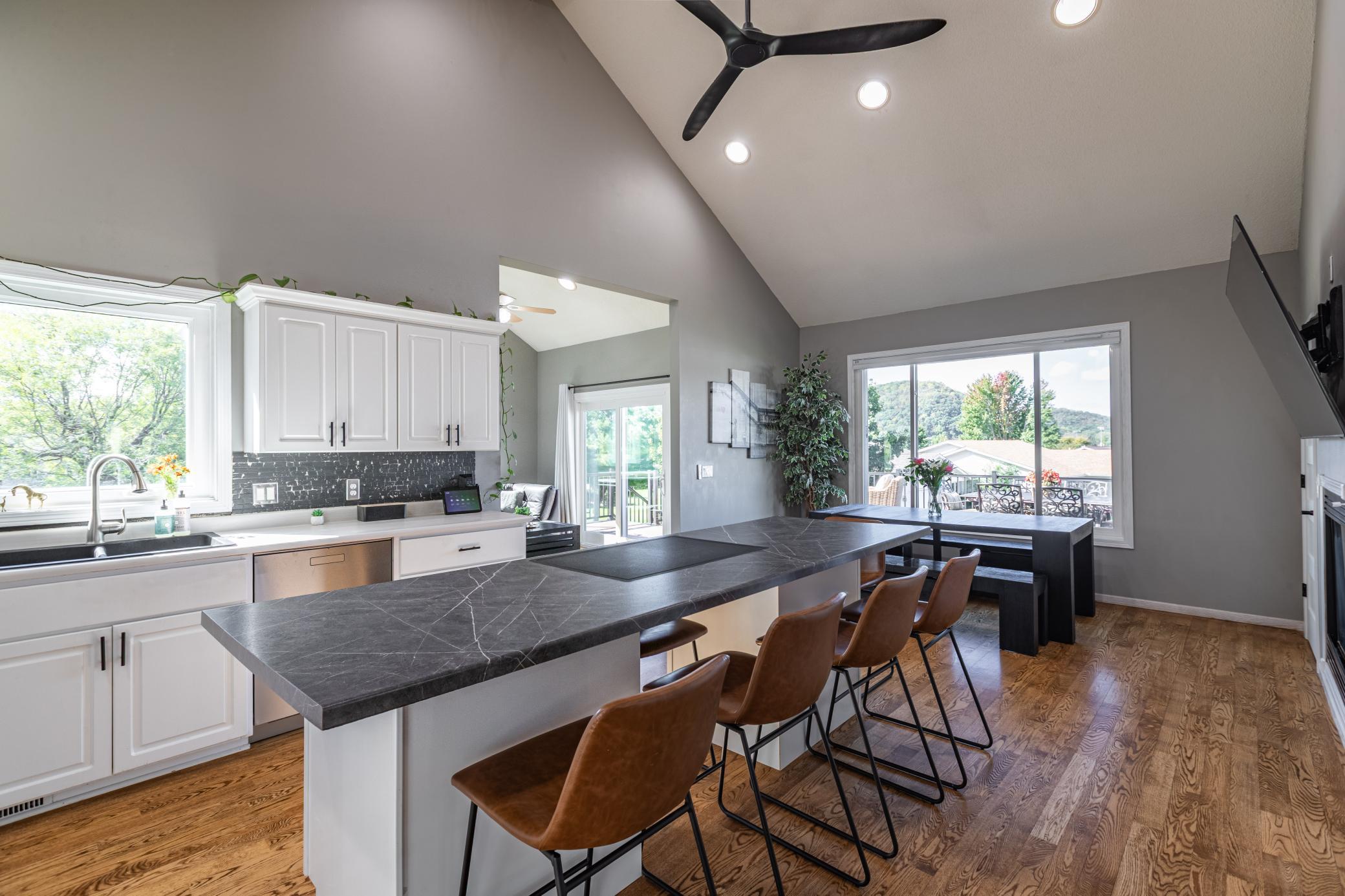 CHECK OUT THOSE HIGH VAULTED CEILINGS