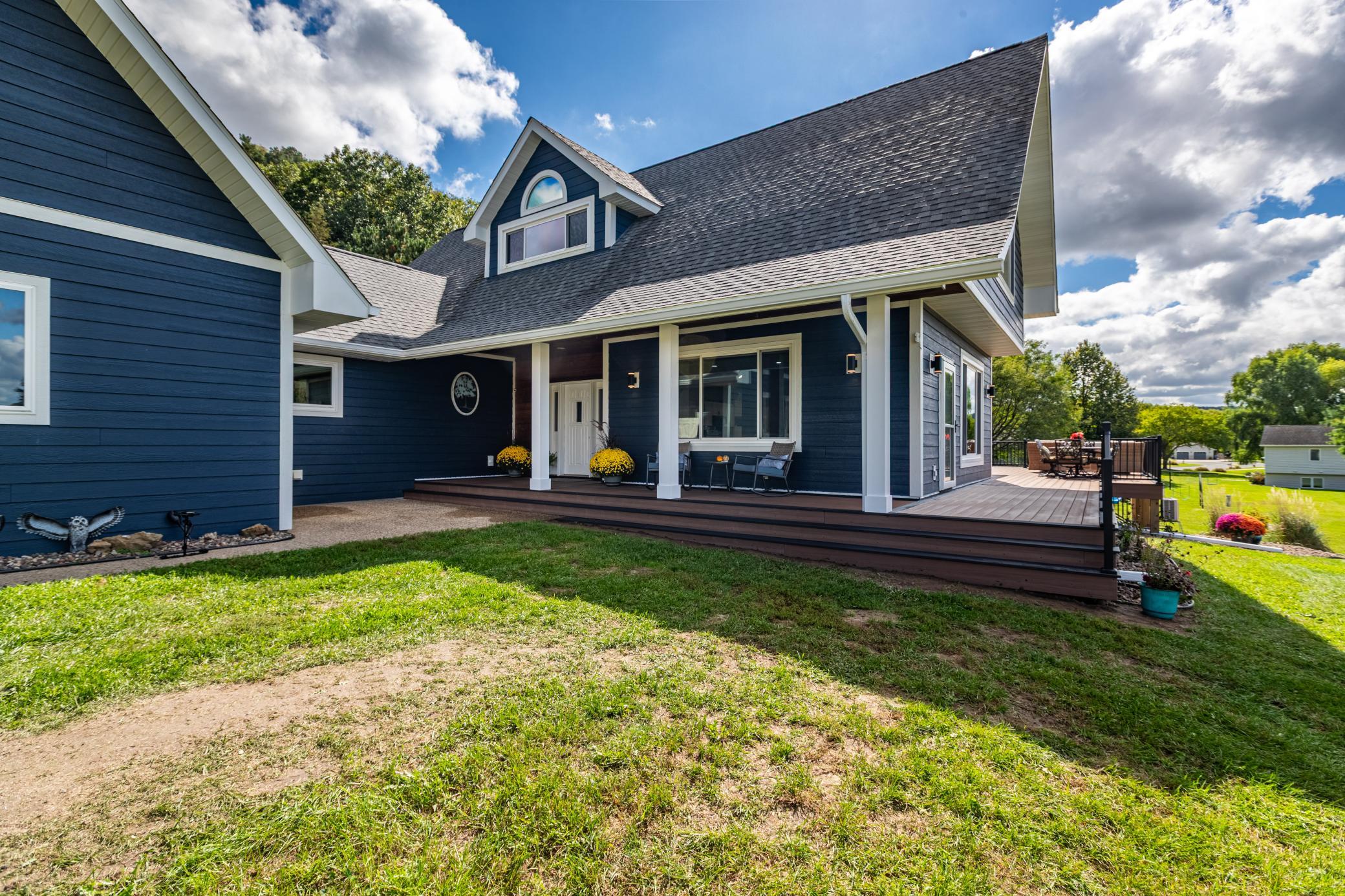 WRAP AROUND DECK WITH COVERED PORCH