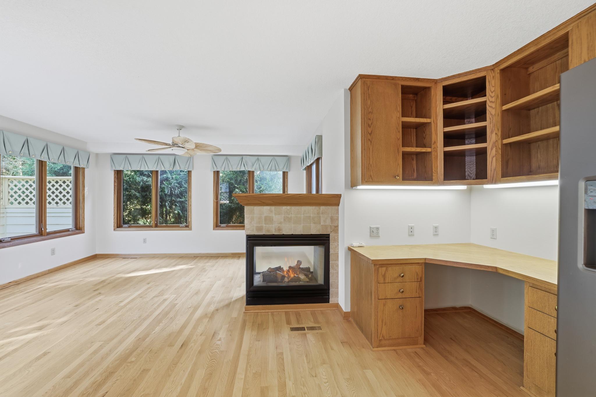 3 sided gas fireplace